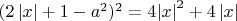 $(2\left\lvert x\right\rvert+1-a^2)^2=4{\left\lvert x\right\rvert}^2+4\left\lvert x\right\rvert$