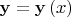 ${\mathbf{y}} = {\mathbf{y}}\left( x \right)$