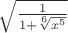 $\sqrt{\frac{1}{1+\sqrt[6]{x^5}}$