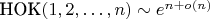 $\text{НОК}{(1,2,\dots,n)} \sim e^{n+o(n)}$