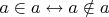 $a\in a \leftrightarrow a\notin a$
