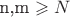 n,m \geqslant N