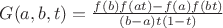 $G(a,b,t)=\frac{f(b)f(at)-f(a)f(bt)}{(b-a)t(1-t)}$