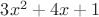 $3x^2+4x+1$