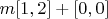 $m [1, 2]+[0, 0]$