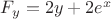 $F_y=2y+2e^x$