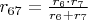 $r_{67}=\frac{r_6\cdot r_7}{r_6+r_7}$