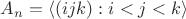 $A_n=\langle (ijk): i<j<k\rangle$