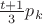 $\frac{t+1}{3}p_k$
