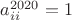 $a^{2020}_{ii}=1$