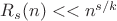 $R_s(n)<<n^{s/k}$