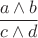 $\dfrac{a\wedge b}{c\wedge d}$