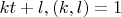 $kt+l, (k,l)=1$