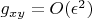 $g_{xy}=O(\epsilon^2)$