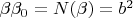 $\beta \beta_0=N(\beta)=b^2$
