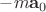 $-m\mathbf a_0$