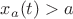 $x_a(t)>a$ $x_a(t)>a$