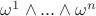 $\omega^1\wedge...\wedge\omega^n$