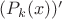 $(P_k(x))'$