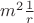 $m^2 \frac 1 r$