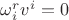 $\omega^r_i v^i=0$