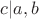 $c|a, b$