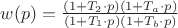 $
w(p)=\frac{\left(1+T_2 \cdot p \right)\left(1+T_a \cdot p\right)}{ \left(1+T_1 \cdot p\right)\left(1+T_b \cdot p\right)}
$