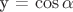y = $\cos \alpha$