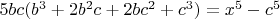 $5bc(b^3+2b^2c+2bc^2+c^3)=x^5-c^5$