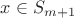 $x\in S_{m+1}$