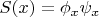 $S(x)=\phi_x\psi_x$