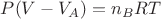 $P(V-V_A)=n_BRT$