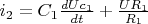 $i_2=C_1\frac{dUc_1}{dt}+\frac{UR_1}{R_1}$