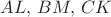 $AL,\, BM,\, CK$