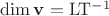 $\dim \mathbf v = \mathrm{L T^{-1}}$