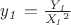 ${\it y_1}={\frac {{\it Y_1}}{{{\it X_1}}^{2}}}$