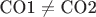 \text{СО1} \neq \text{СО2}$