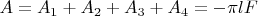 $A=A_1+A_2+A_3+A_4=-\pi lF$