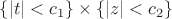 $\{|t|<c_1\}\times\{|z|<c_2\}$