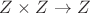 $Z \times Z \to Z$