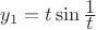 $y_1 = t \sin\frac{\displaystyle 1}{\displaystyle t}$