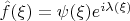 $\hat f(\xi) = \psi(\xi)e^{i\lambda(\xi)}$