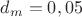 $d_{m}=0,05$ $d_{m}=0,05$