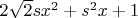 $2\sqrt{2}sx^2+s^2x+1$