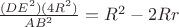 $\frac{(DE^2)(4R^2)}{AB^2}=R^2-2Rr