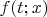 $f(t; x)$