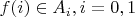 $f(i)\in A_i,i=0,1$