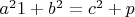 $a^{2}1+b^{2}=c^{2}+p$