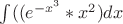 \int((e^{-x^3}*x^2)dx