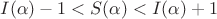 $I(\alpha )-1<S(\alpha )<I(\alpha )+1$